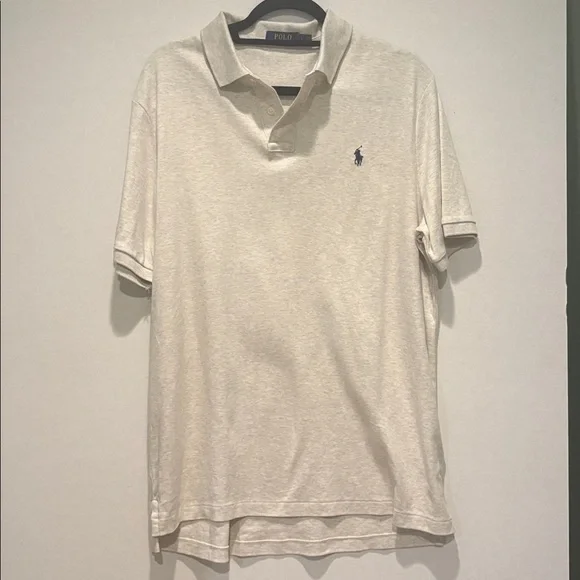 Polo Ralph Lauren - Men's Short Sleeve Polo Shirt. Size Large. Beige. - Picture 1 of 12
